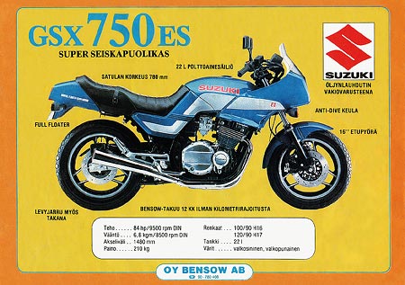 1983 GSX 750 ES ad